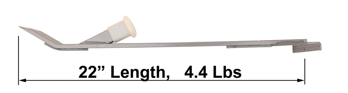CUTTEREX beveled end pry tip for tight spaces during installation