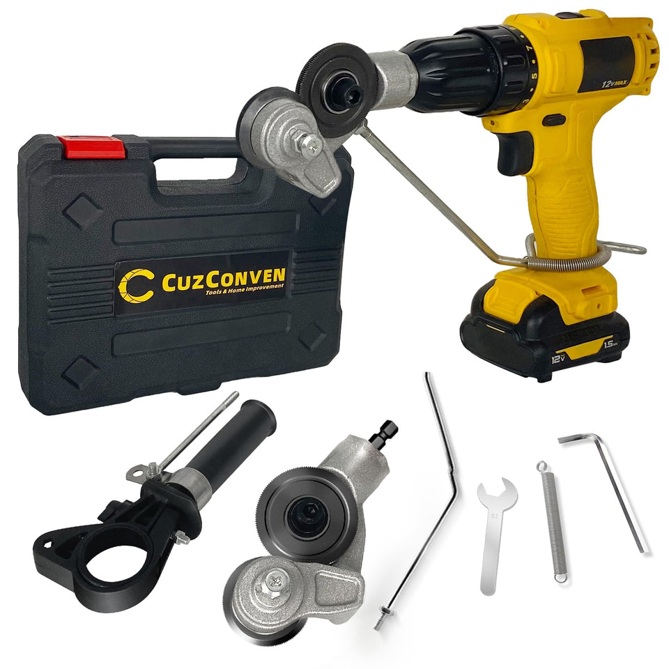 CuzConven metal cutter drill attachment ready for steel cutting