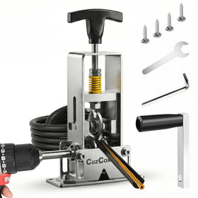 Cuzconven wire stripper blade close-up shows carbide blades for precision.