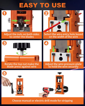 CuzConven dual-drive operation supports manual and electric stripping.