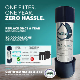 CuZn inline faucet connection enabling simple DIY installation
