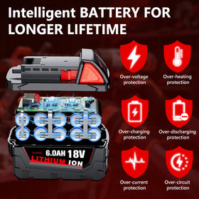 Cvagix M18 battery with rugged casing for tough jobsite use