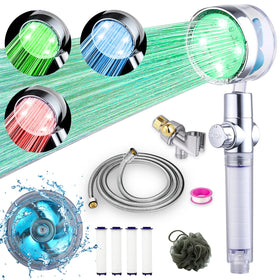 CWPW ANTOWER LED shower head handheld with adjustable flow for a refreshed shower.
