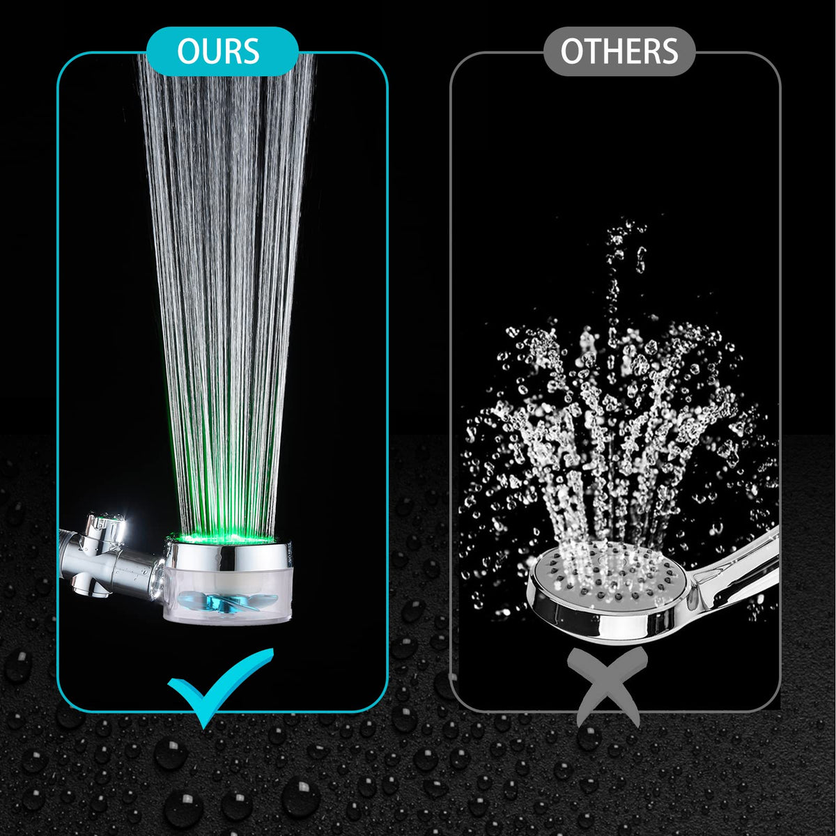 CWPW ANTOWER temperature LED changes color with water heat.