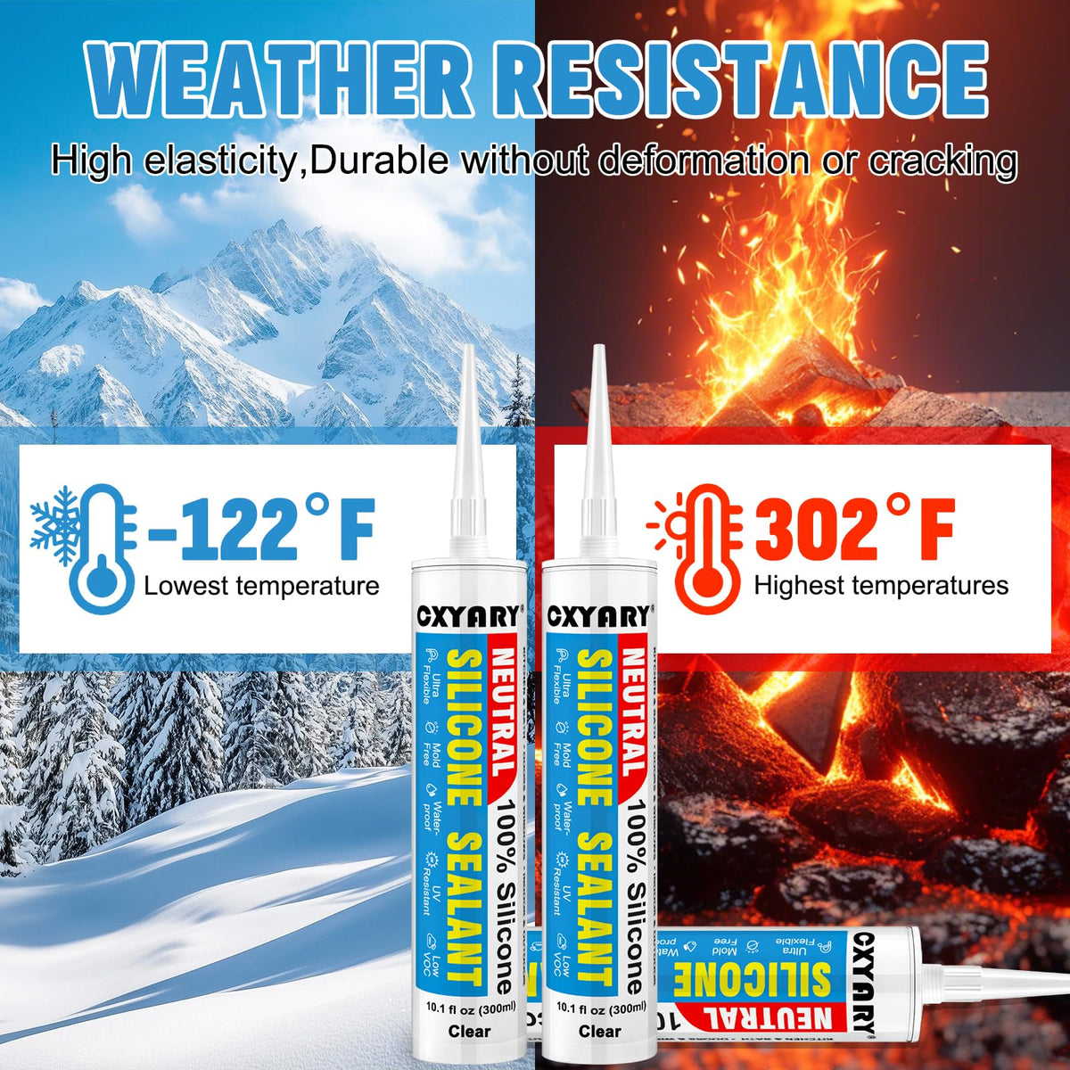 CXYARY fast curing sealant dries quickly for early sealing and handling after opening.