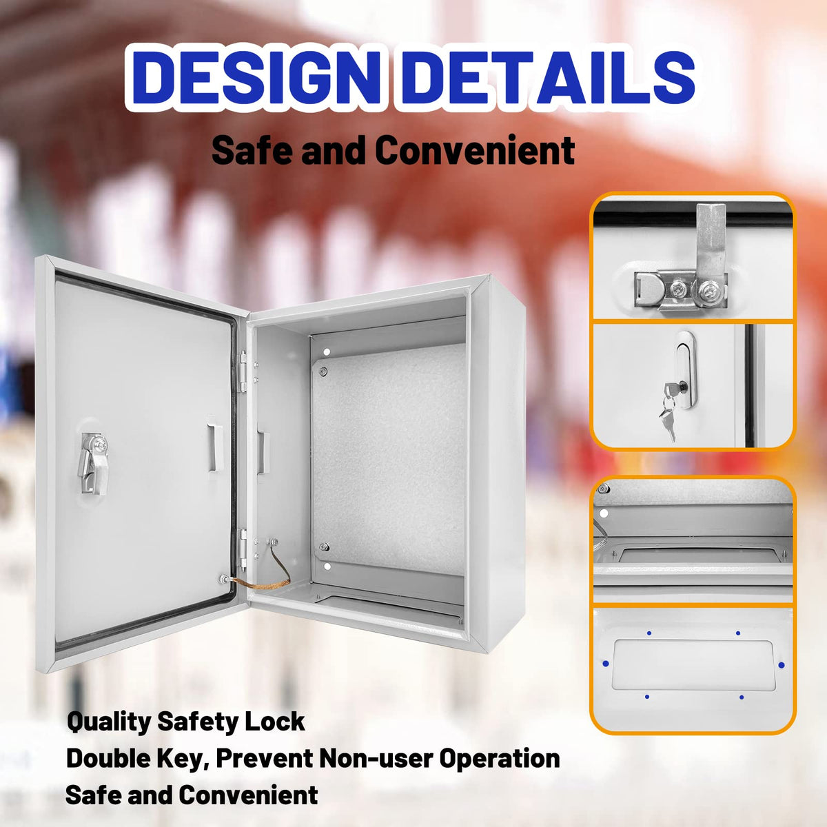 CXCESNS hinged cover heavy-duty box for secure outdoor use