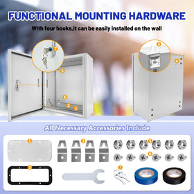 CXCESNS installation kit includes mounting plate and hardware for quick setup