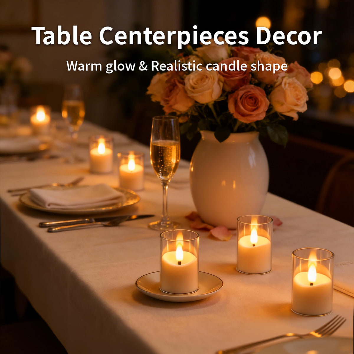 CXJPLRE clear acrylic-cover tea light adds sleek decor