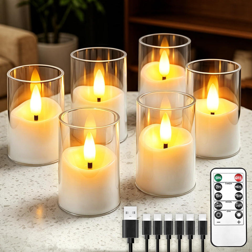 CXJPLRE rechargeable flameless tea light remote creates warm, safe ambiance