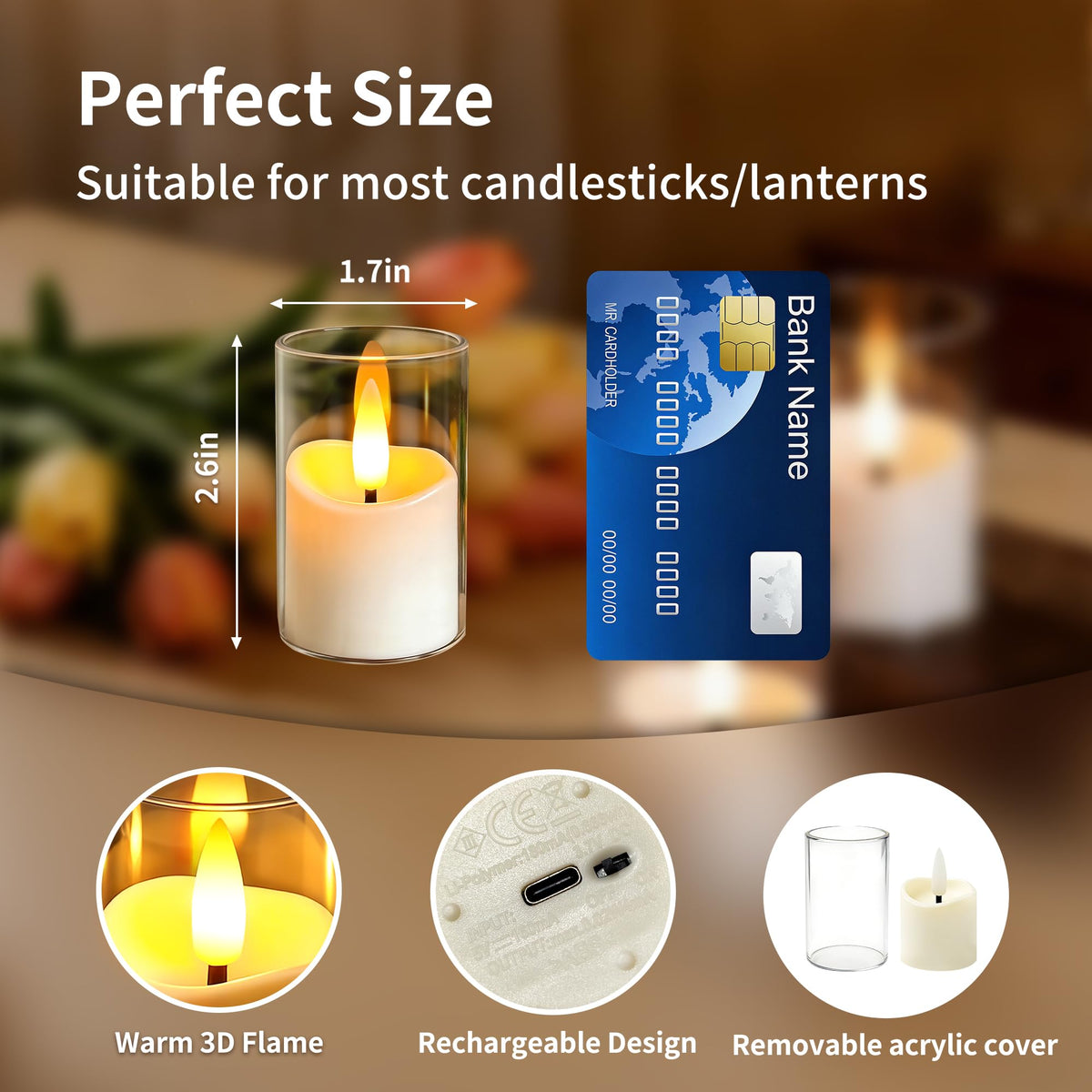 CXJPLRE warm amber glow tea light enhances cozy rooms