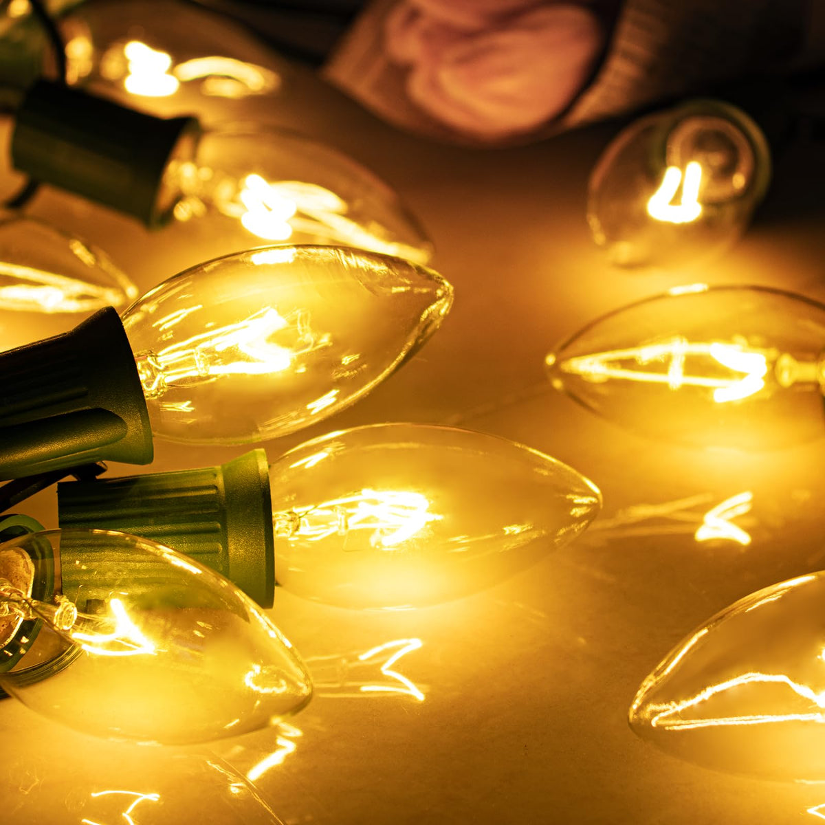 CXLHO clear C9 bulbs offer a classic, elegant look for chandeliers