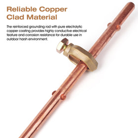 CYANTEKOMS 3-8in copper clamps secure connections for multiple conductor sizes.