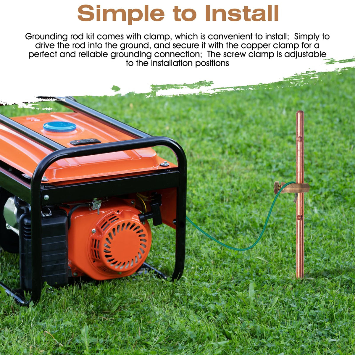 CYANTEKOMS simple drive-and-secure installation for quick grounding setup.