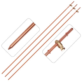 CYANTEKOMS ground rod set 4ft for durable outdoor grounding, ideal for fences and satellite dishes.