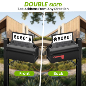 Cybrasc solar address sign with three-color modes to suit your curb style.
