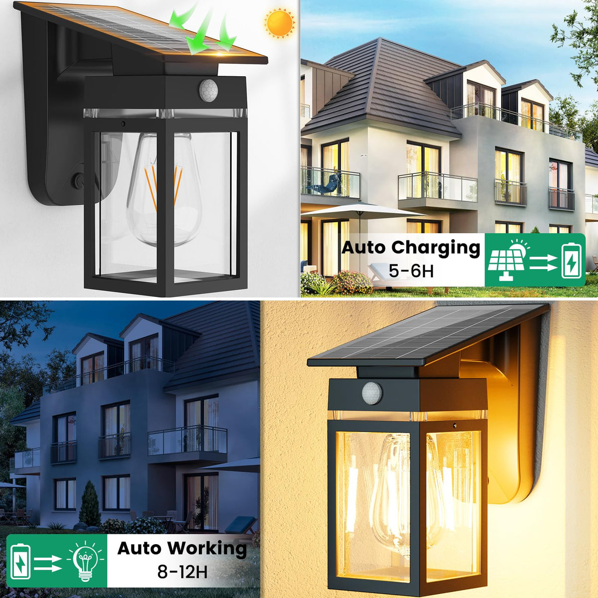 Cybrasc motion-sensing porch light secures entry with wide 180° reach