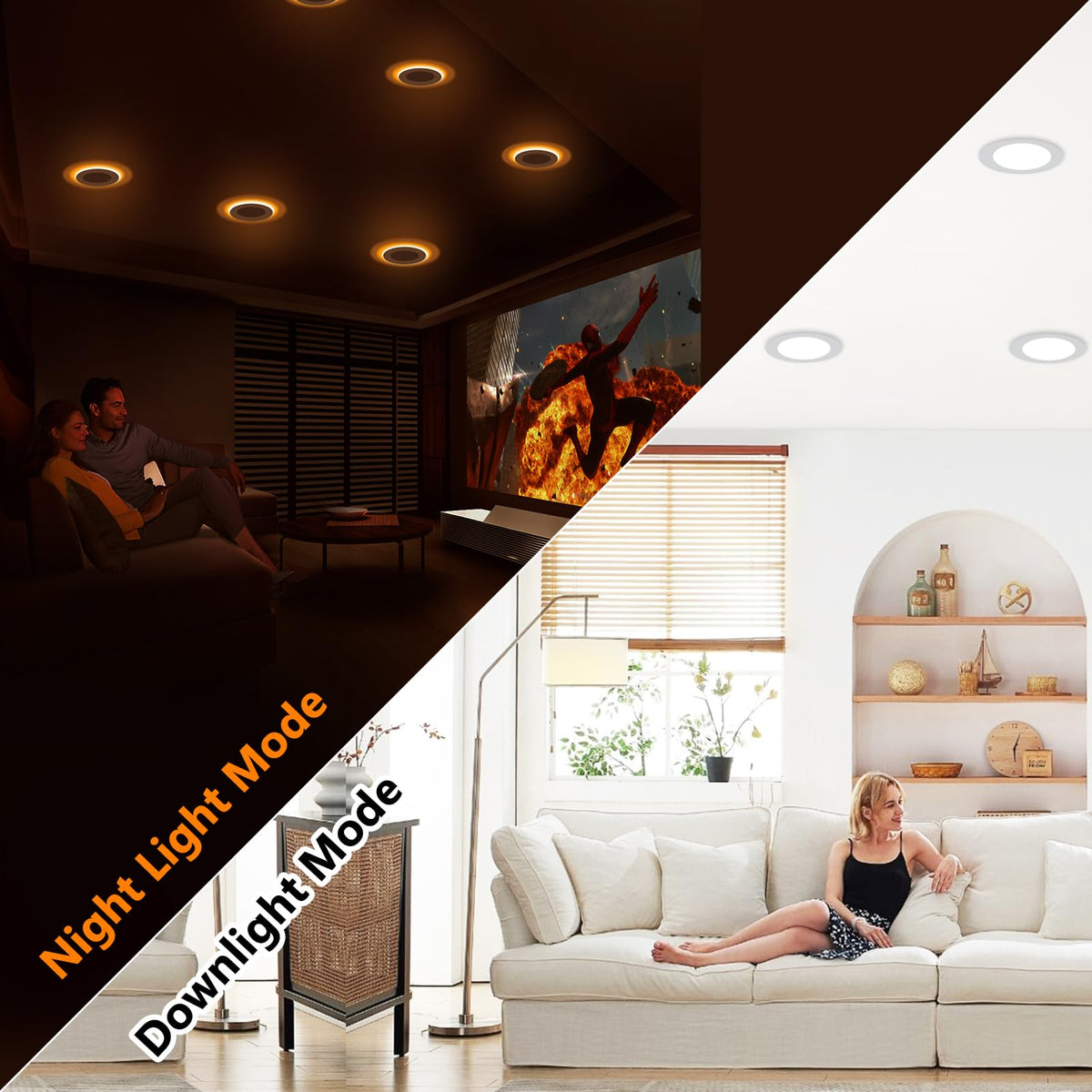 CycevSun 6-inch dimmable recessed light for versatile brightness.