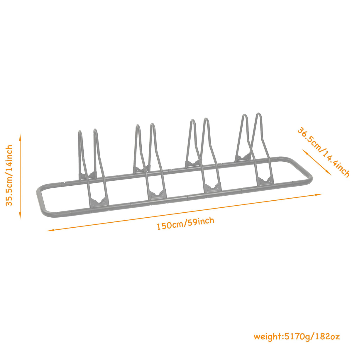 CyclingDeal 4-bike layout demonstrates four bikes stored efficiently