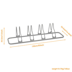 CyclingDeal 4-bike layout demonstrates four bikes stored efficiently