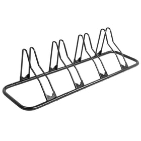 CyclingDeal four-bike floor rack front view for compact indoor storage