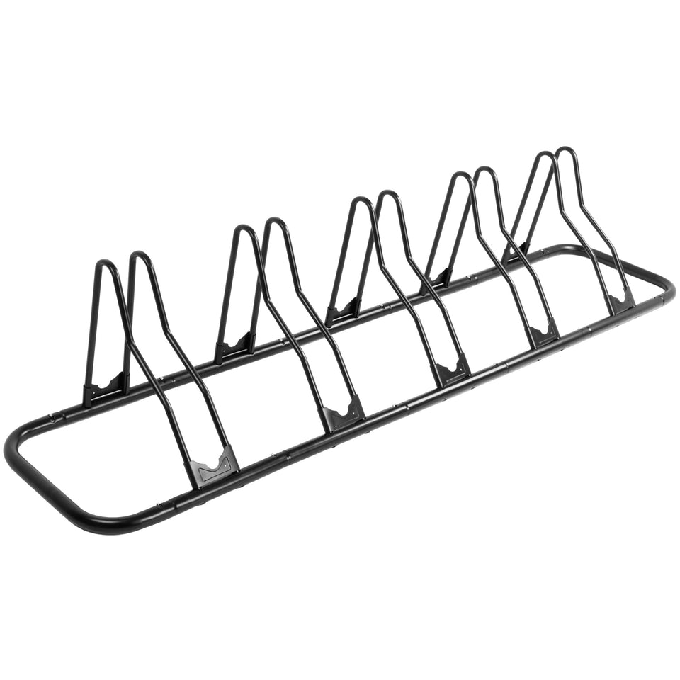 CyclingDeal bicycle floor rack stand provides stable indoor organization for multiple bikes.