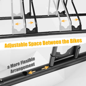 CyclingDeal close-up of adjustable wheel holders with quick-release knobs