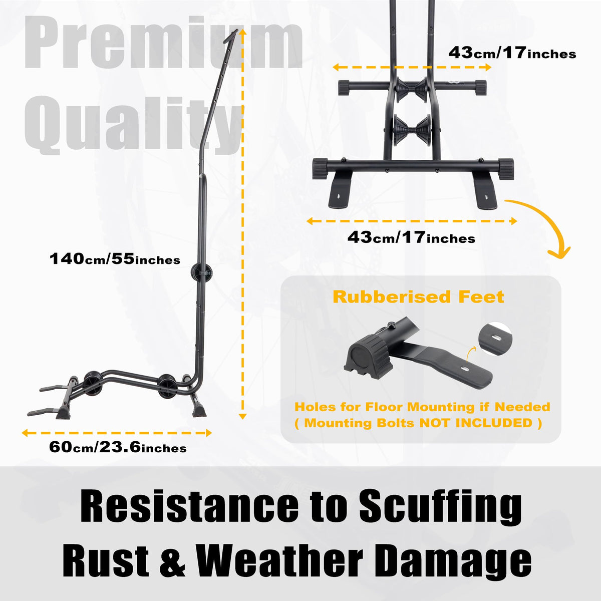 CyclingDeal premium steel powder-coated finish: durable, rust-resistant garage solution.