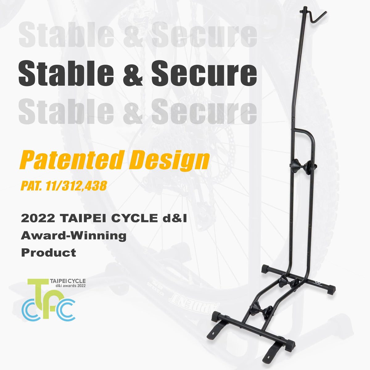 CyclingDeal three-pulley-system: secure fit for bikes of different sizes.