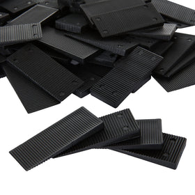 CYEAH 200-pack plastic shims for leveling with a grooved bottom that grips firmly.