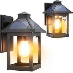 CYHKEE solar wall lantern for front porch delivers bright energy-saving illumination.