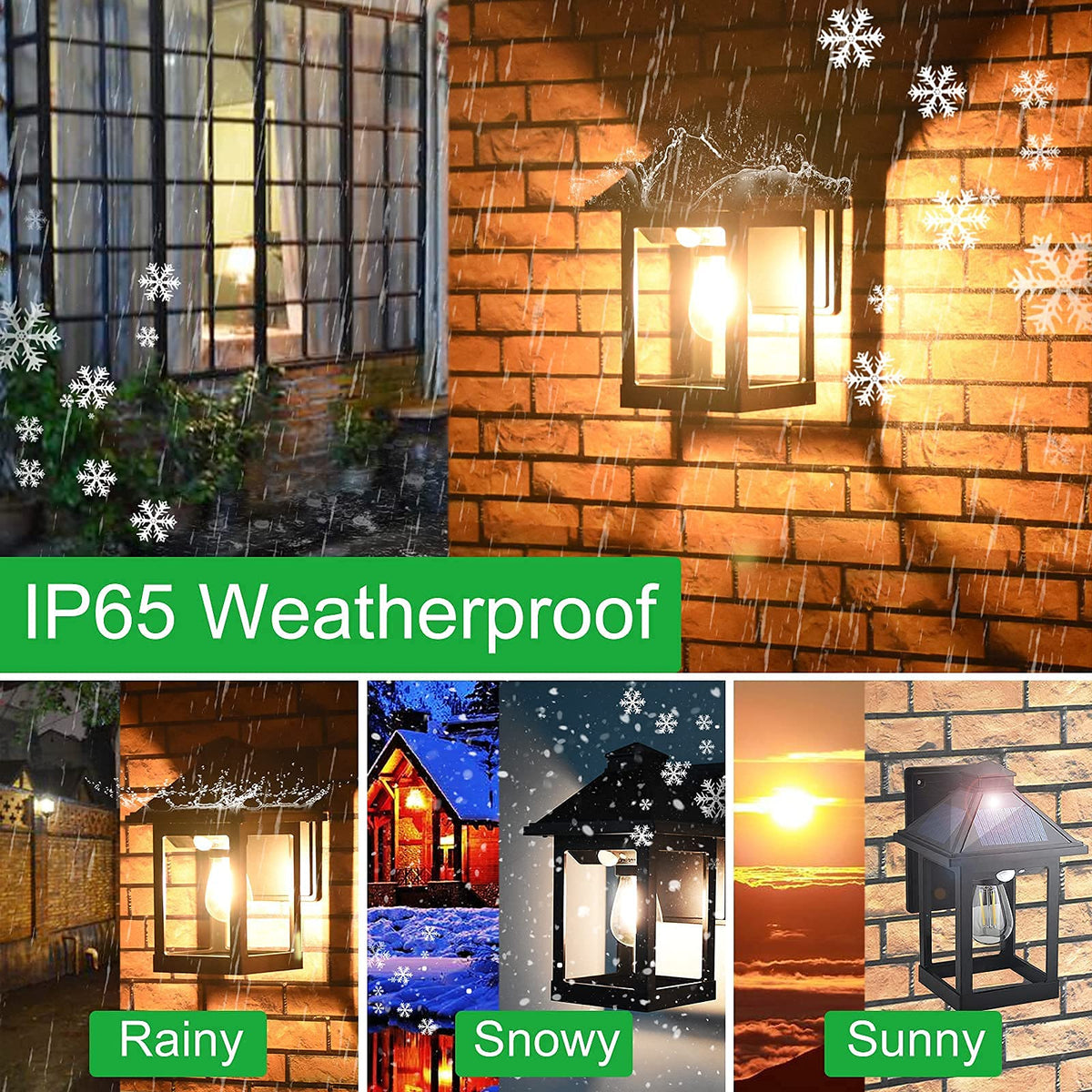 CYHKEE solar wall lantern for patio area offers inviting ambience.