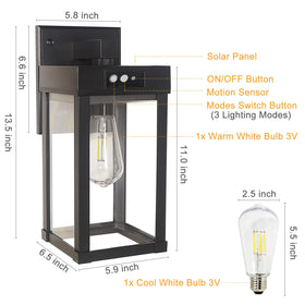 CYHKEE solar wall light IP65 waterproof for all weather