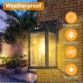 CYHKEE solar wall light suitable for porch, garage, front door