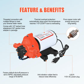 Cykleking quiet operation with rubber feet reduces pump noise.