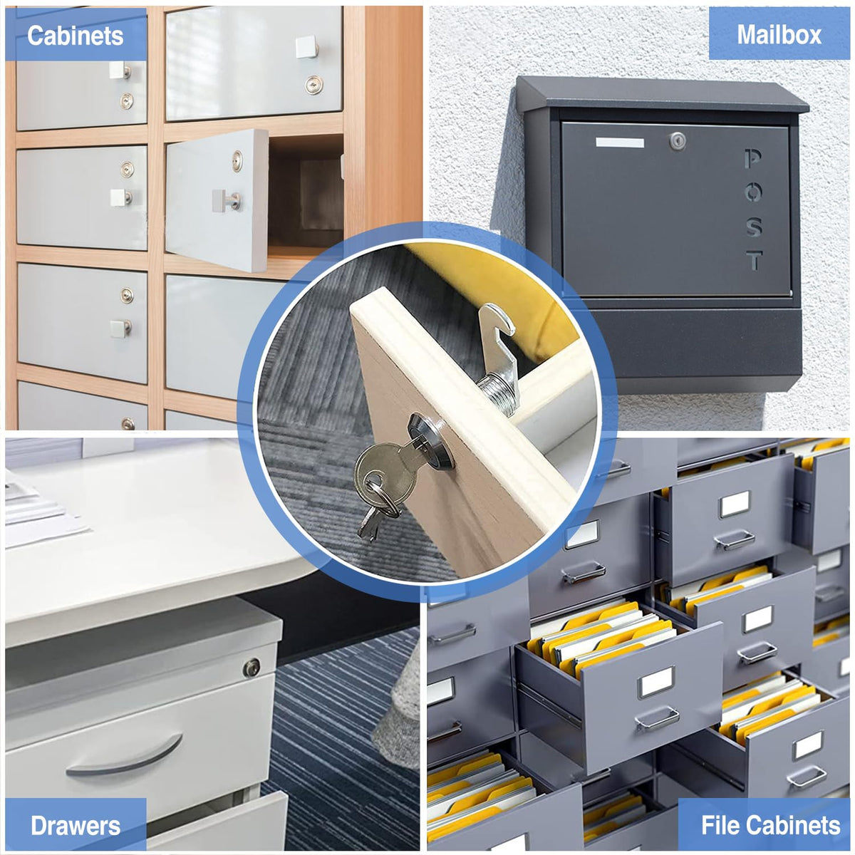 Cylinnda 90-degree rotation cam lock enables simple locking action.
