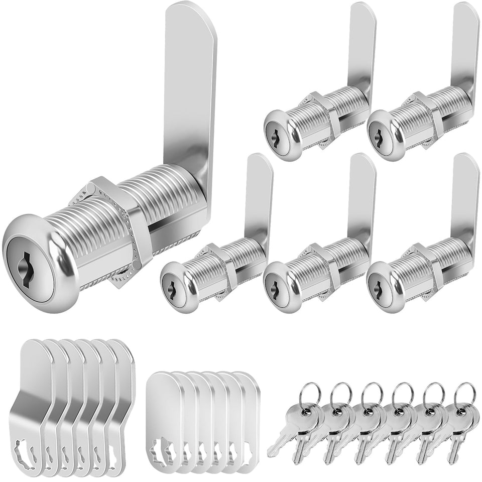 Cylinnda cabinet locks one-and-a-half-inch cam lock close-up for secure cabinet doors