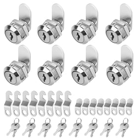Cylinnda cam lock 5/8-inch chrome finish for durable cabinet security.