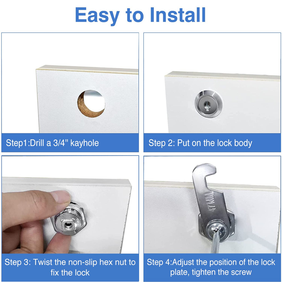 Cylinnda chrome finish resists water and wear for long-term use.
