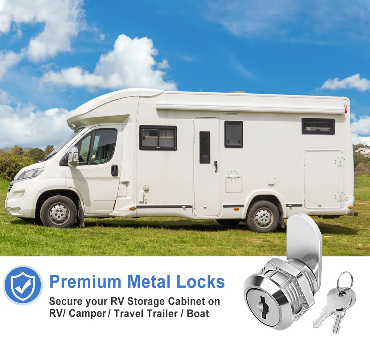 Cylinnda zinc alloy lock body offers rust resistance and durability.