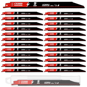 Cylrod 25-pack sawblade case for metal cutting, organized and portable.
