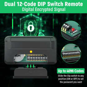 Cylrod 811LMX MC remote DIP switches in clear alignment