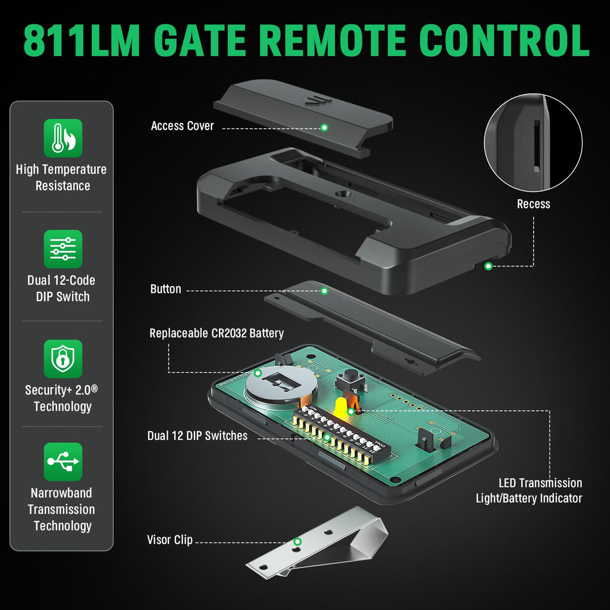 Cylrod 811LMX in-car usage demonstrates convenient gate control from the vehicle.