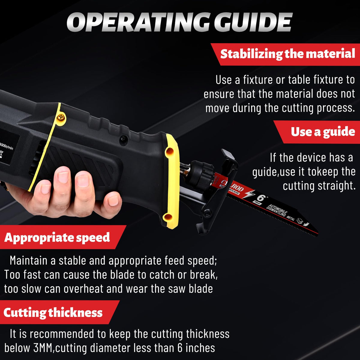 Cylrod blades shown with Milwaukee and DeWalt compatibility highlights.