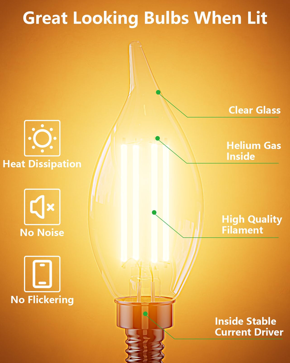 CYLYT 60W equivalent dimmable LED bulb for mood lighting.