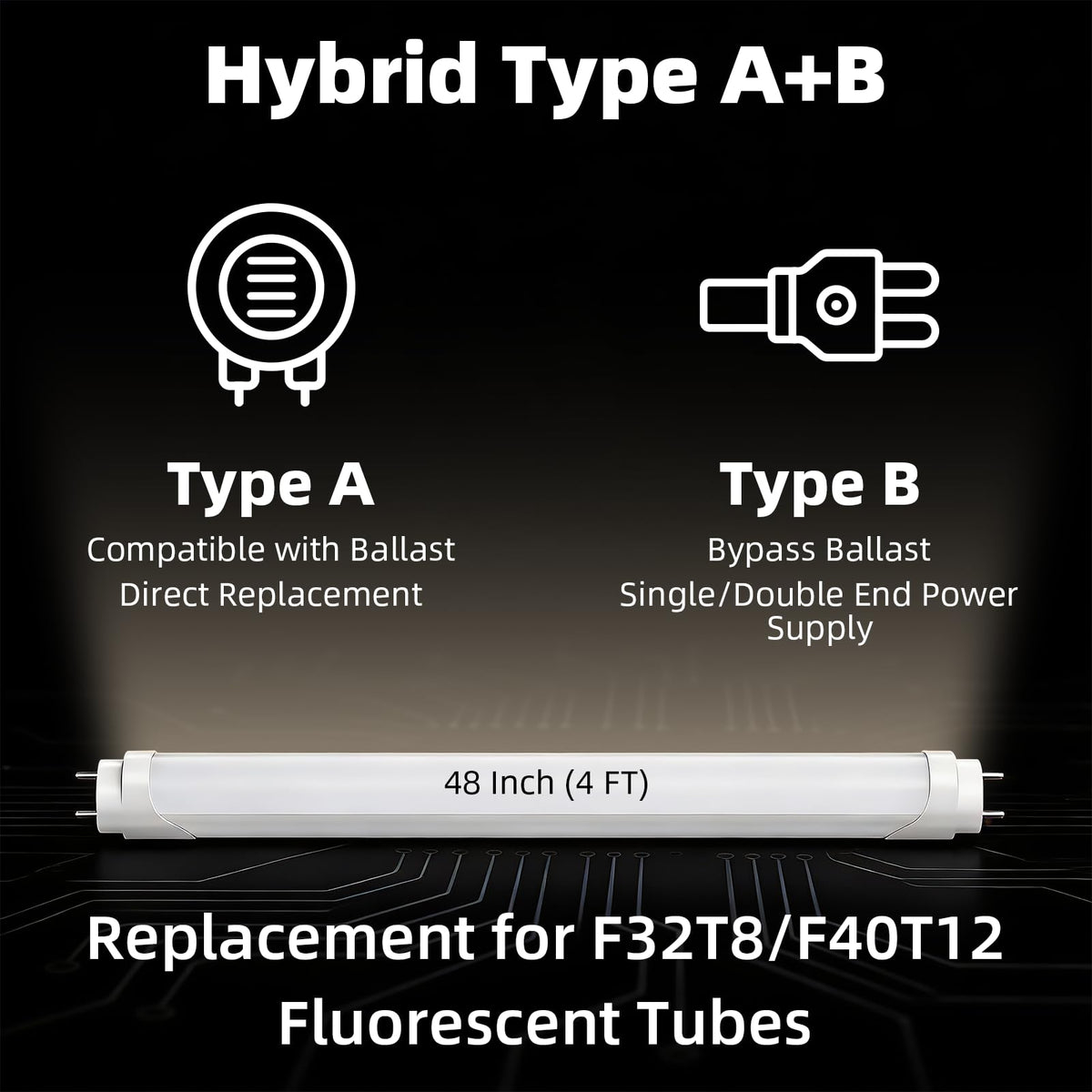 CYLYT bulbs installed with tombstones for simple wiring compatibility