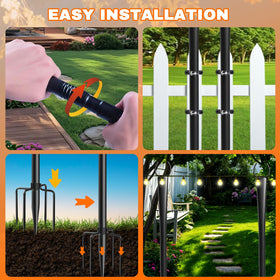 Cymuber adjustable-height outdoor light pole for versatile mounting.