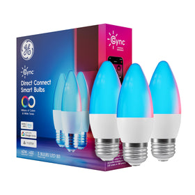 Cync color-changing LED bulbs with app control for mood lighting.