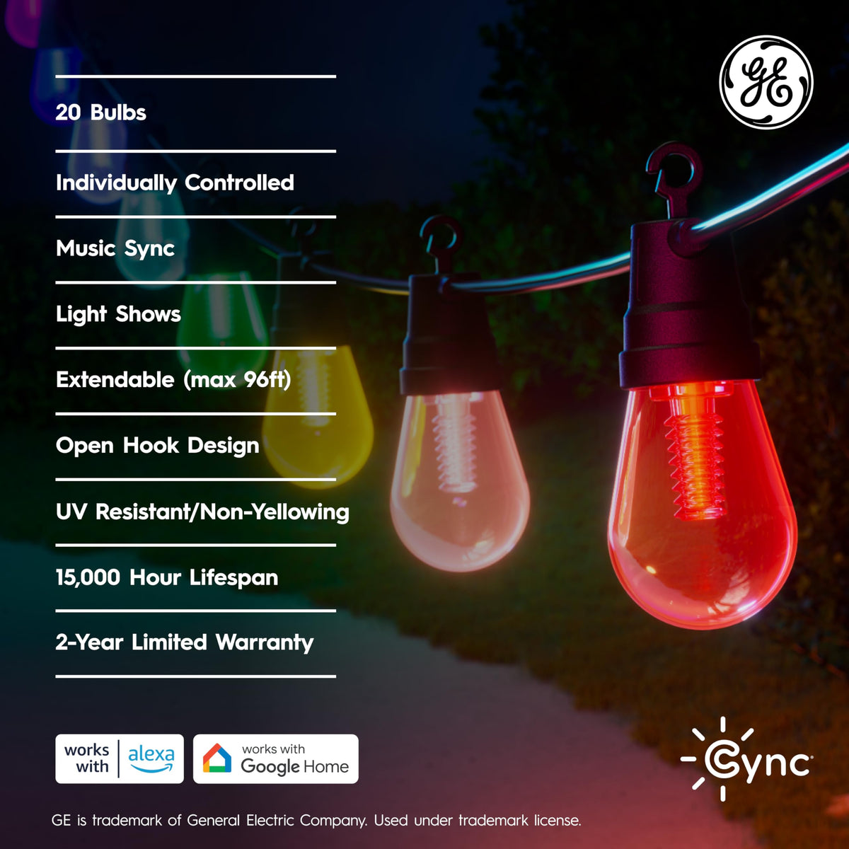 GE Cync cafe lights controlled by voice and app for convenience
