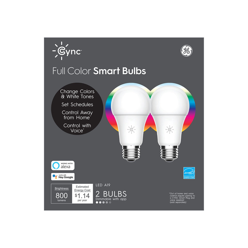 Cync full color bulb pack wall ambient lighting creates cozy family evenings.