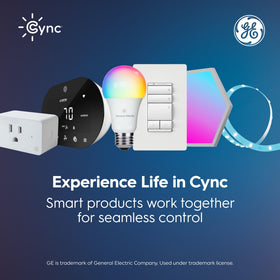 Cync GE A19 room-ambience bulbs enhance decor with color and efficiency.